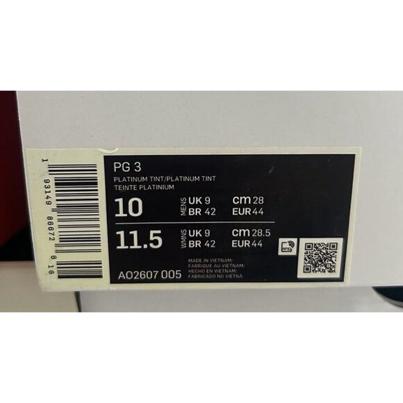 NIKE PG 3 LURE Size 10 - Picture 6 of 6